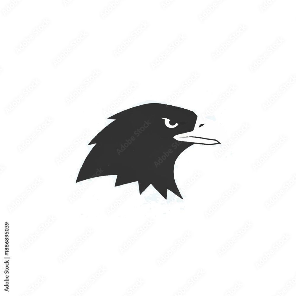 Obraz premium Stylized Eagle Head Profile Illustration