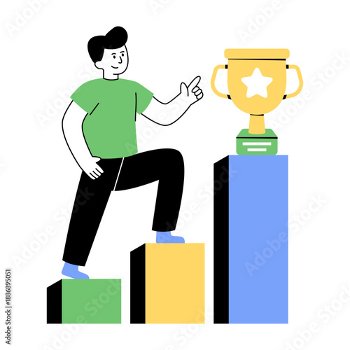 Modern design illustration of business award 
