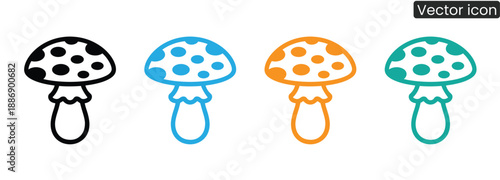 Vibrant pacifier icons in four colors for baby care designs