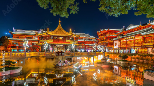 Huxinting Teahouse in Yuyuan garden in Shanghai, China.