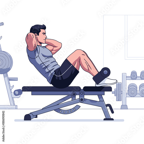 Resistance Training Gym Crunches Ab Workout Ankle Weights Dumbbells Barbell Repetitions.png