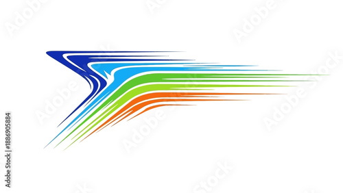 Colorful Abstract Arrow Design Element.