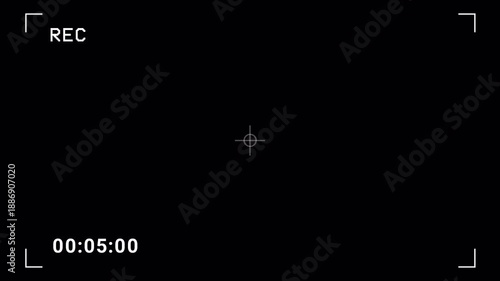 Wallpaper Mural Digital camera recording viewfinder screen overlay with red blinking rec icon and frame markers for movie production background Torontodigital.ca