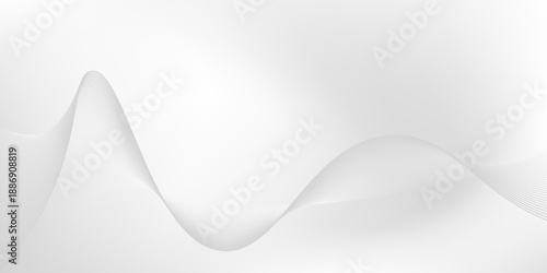 Simple grey background poster with dynamic. technology network abstract