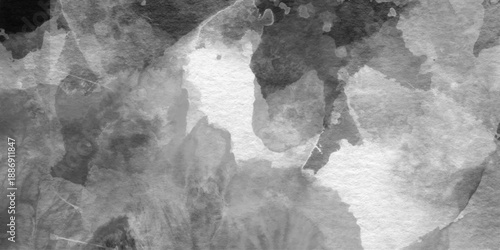 Abstract black old grainy  texture for painting on ceramic tile wallpaper.  watercolor paint stains and blotches, grey design textured overlay banner color background painting