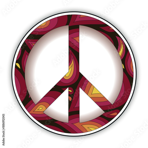 Universal icon decorated with patterns