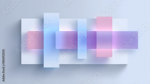 Abstract geometric shapes with soft colors
