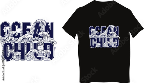 ocean child t shirt design 
