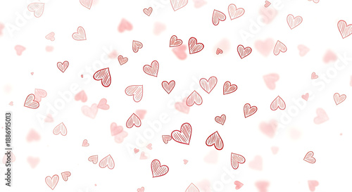 Wallpaper Mural A blurry image of pink and red flowers on a white background Torontodigital.ca