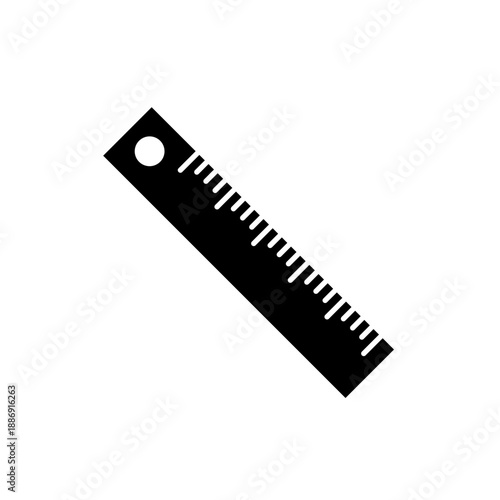 Ruler, measurement -  solid vector icon