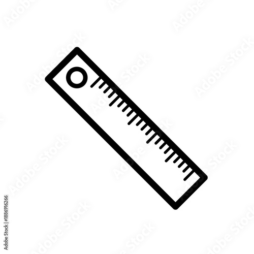 School ruler -  line vector icon