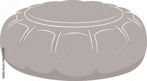 Stylish and Comfortable Grey Meditation Cushion with Elegant Design for Relaxation and Mindfulness in Home or Yoga Studio Settings