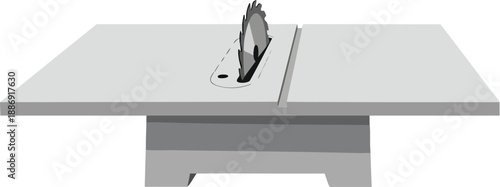 Professional woodworking table saw designed for precise cutting, featuring a sturdy base and sharp blade for accurate carpentry projects