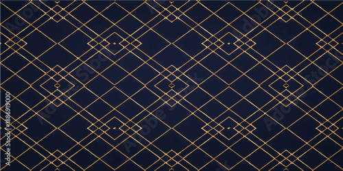 Seamless blue metal grid texture featuring a geometric wire mesh pattern for a vintage industrial wallpaper design and vector art backdrop