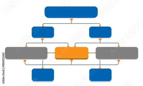Modular Workflow System Abstract Vector Illustration