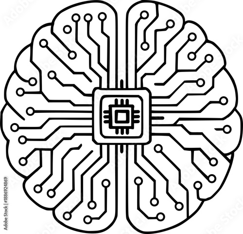 Abstract Dotted Circular Frame on Black Background, Minimal Particle Ring Vector