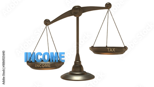 Income vs Tax Balance Scale
