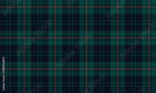 Seamless plaid fabric in navy, green, and orange is ideal for clothing designs, skirts, trousers, and dresses, adding a distinctive touch and reflecting a modern and unique fashion style.