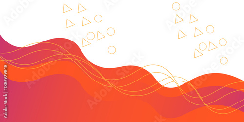 Colorful banner template with gradient color. Design with liquid form. with a combination of yellow and pink with a modern and luxurious concept