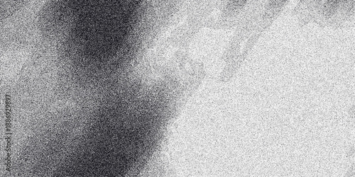 Abstract grayscale textured background with a dark gradient on the left and speckled noise across the entire frame creating a dynamic visual effect