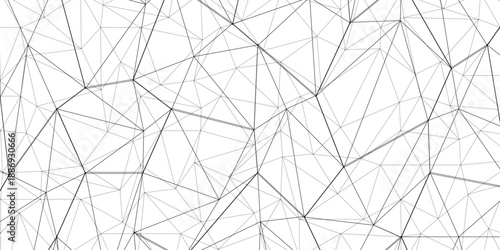 Abstract of simple gray line triangle pattern geometric background .white background creative and geometric shape with white luxury pattern .Gray and white geometric background with low poly triangle