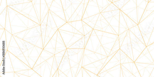 Abstract of simple GOLD line triangle pattern geometric background .white background creative and geometric shape with white luxury pattern .GOLDENand white geometric background with low poly triangle