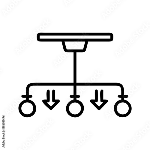 Stretch ceiling design concept on a white background with copy space