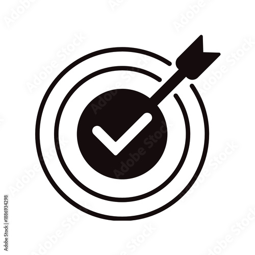 Target achieved with arrow