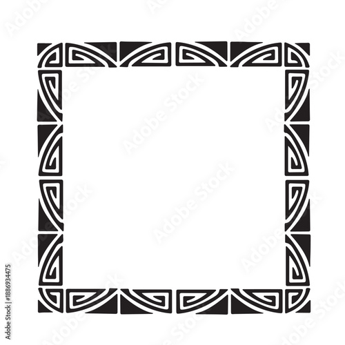 black and white frame with clipping path