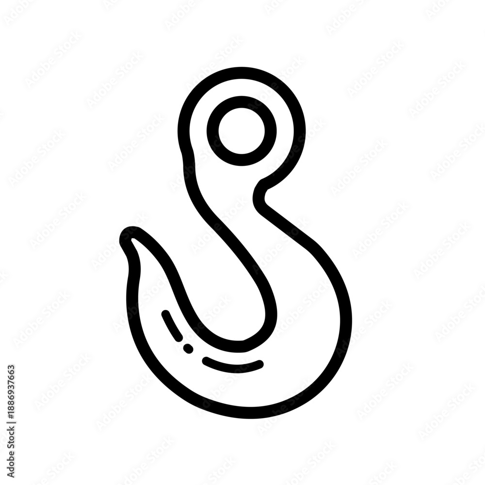 Fototapeta premium Crane hook -vector icon