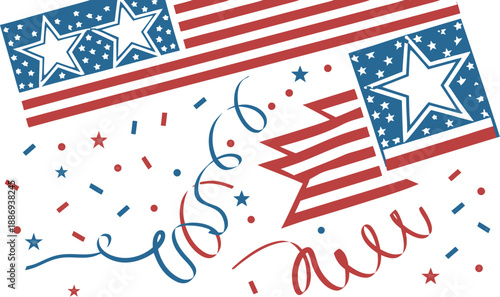 Presidents’ Day Patriotic Celebration – Red, White & Blue Design