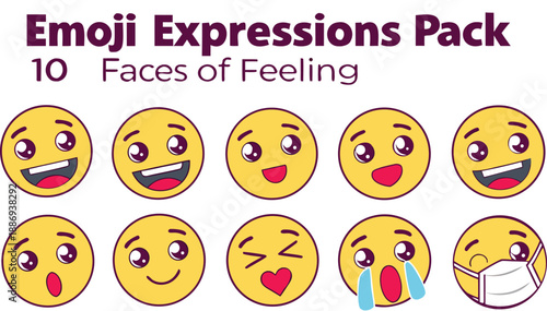Emoji Expressions Pack – 10 Faces of Feeling