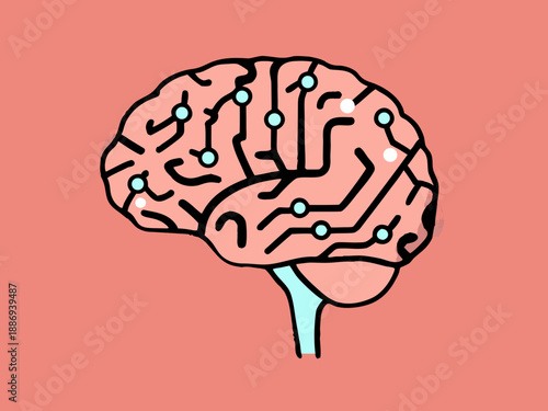 human brain vector illustration