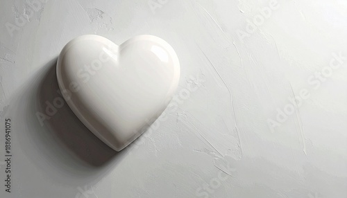 白いハートが浮かぶ余白背景素材2