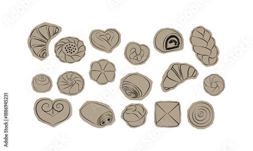 a set of cookie cutters with various shapes