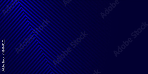 Blue arrows background. Abstract triangle gradient wallpaper. Repeated arrow stripes backdrop for flyer, banner, poster, presentation. Thin to thick linear game or sport texture. Vector masculine bg