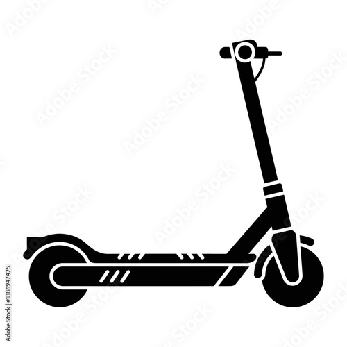 Electric Scooter Icon – E-Scooter Urban Transport Symbol for Mobility & Smart City Design