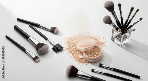 Makeup Brushes and Cosmetic Powder