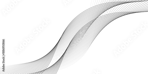 Abstract wave line. Digital frequency equalizer. digital Stylized line art background. Vector