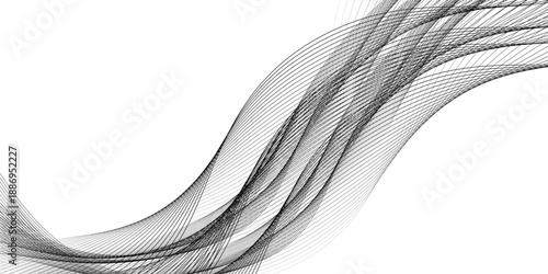 Abstract wave line. Digital frequency equalizer. digital Stylized line art background. Vector