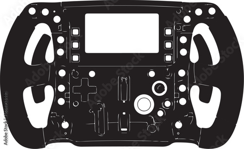 Black Gaming Controller Device Mockup Product Shot