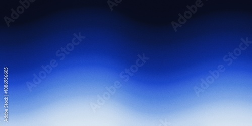 Abstract blue and white gradient background with grainy film texture