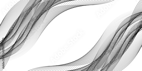 Abstract wave line. Digital frequency equalizer. digital Stylized line art background. Vector