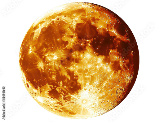Amber orb, heavily textured surface, light and shadow play