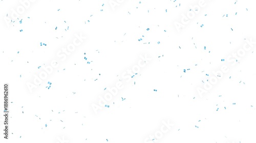 Blue confetti falling animation, confetti rain on alpha matte for celebration. Colorful confetti falling down background with alpha channel.