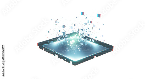 Modern Holographic Distortion with Digital Noise and RGB Split