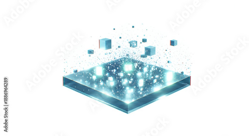 High Resolution Rainbow Glitch Effect Isolated on White Backdrop