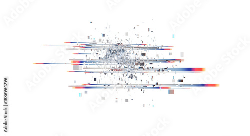 Radiant RGB Glitch Distortion for Futuristic Product Mockups