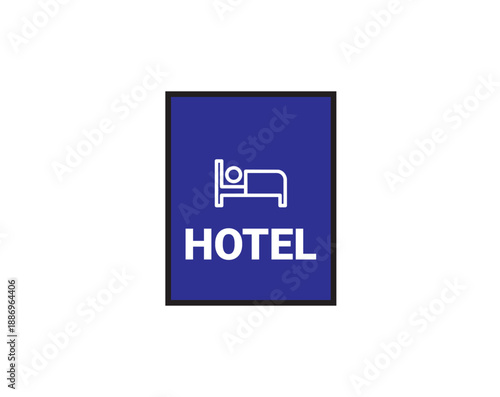 Hotel signage vector design created for hotels, resorts, guest houses, and hospitality facilities, suitable for wayfinding, safety compliance, reception areas, corridors, storefront signs, print, and 