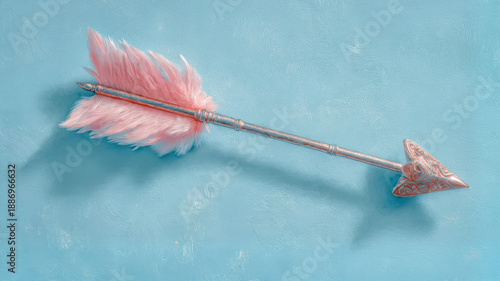 Cupid's arrow. Valentine's Day concept.